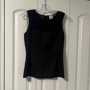 CAbi Elegant Black Sleeveless Blouse